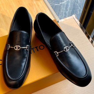 Louis Vuitton Men's Blue Epi Leather Moccasin Car Shoes Loafers 8 Rubber  Soles